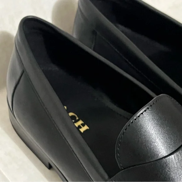 Coach Jolene Black Leather Loafer Shoe Size 11 - Picture 13 of 15